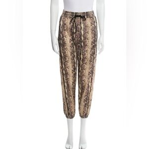 Women's Revolve LPA Snake Print Nylon High Waist Joggers, Size Medium